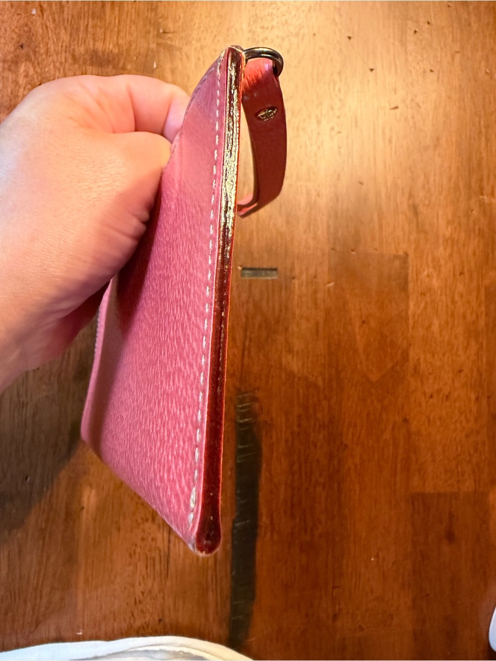 Kate Spade NWOT Pink Pebbled Leather Wristlet Clutch 9” by 4” PRISTINE - Picture 5 of 10